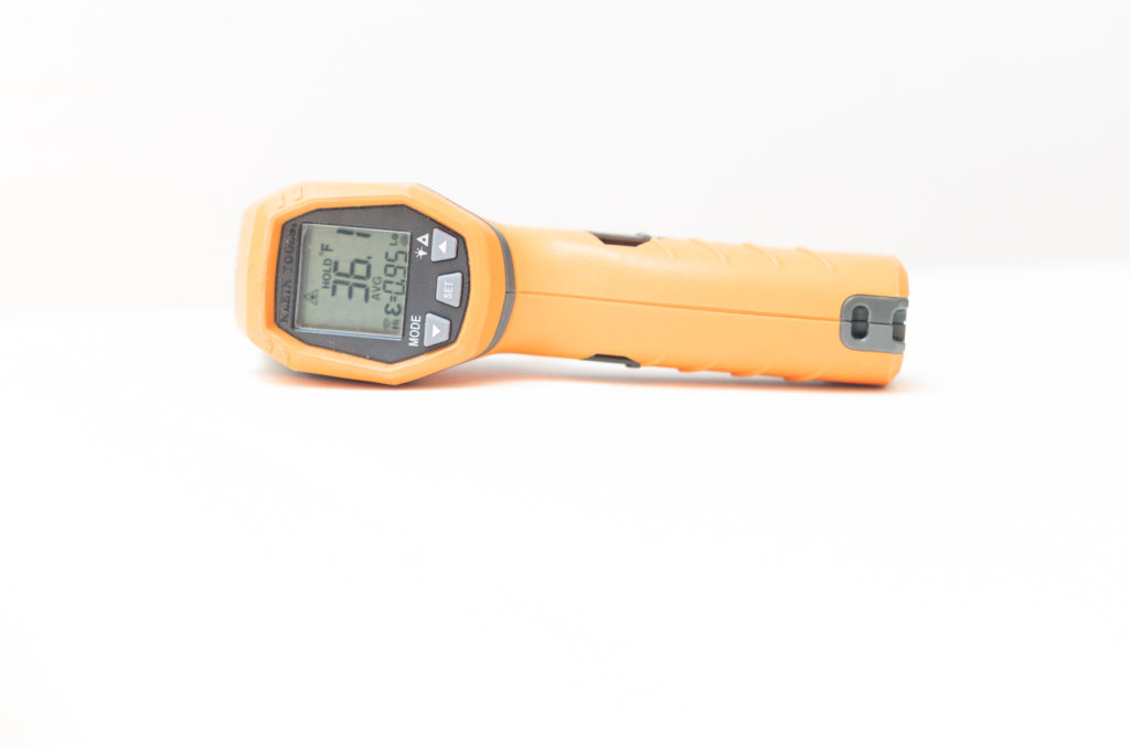 refrigerator infrared thermometer reading 36 degrees 